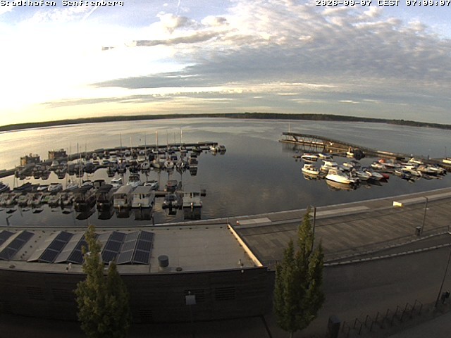 Archiv Foto Webcam Blick auf den Stadthafen und den Senftenberger See