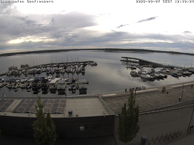 Archiv Foto Webcam Blick auf den Stadthafen und den Senftenberger See