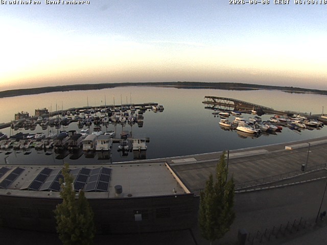 Archiv Foto Webcam Blick auf den Stadthafen und den Senftenberger See