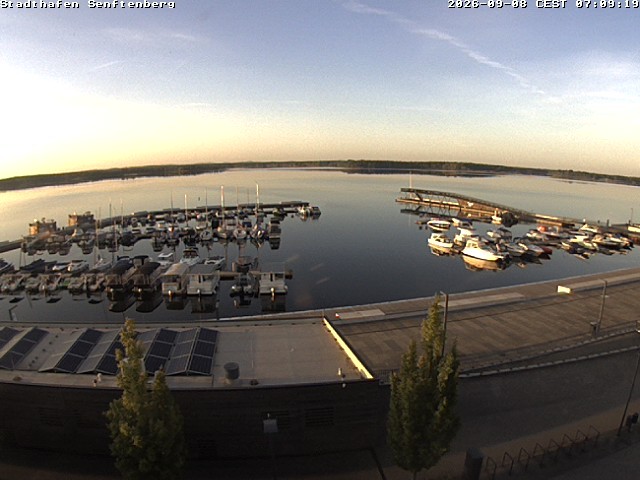 Archiv Foto Webcam Blick auf den Stadthafen und den Senftenberger See