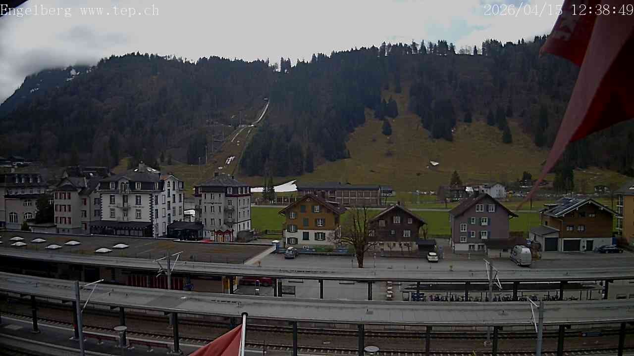 Archived image Webcam Engelberg: Train Station
