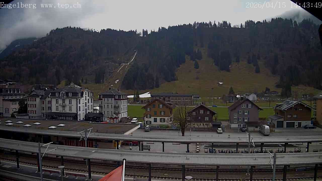 Archived image Webcam Engelberg: Train Station