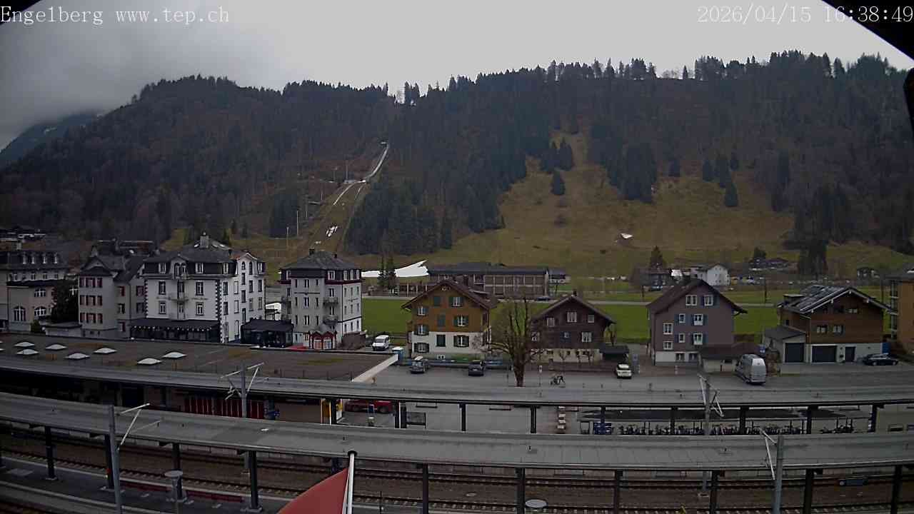 Archived image Webcam Engelberg: Train Station
