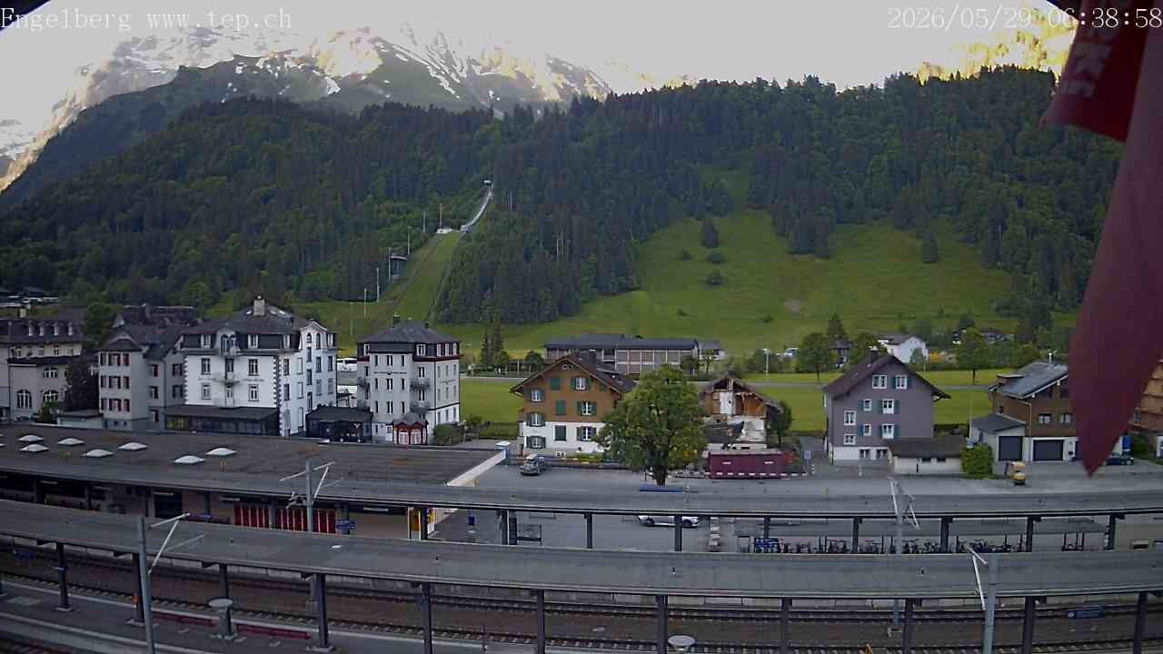 Archived image Webcam Engelberg: Train Station
