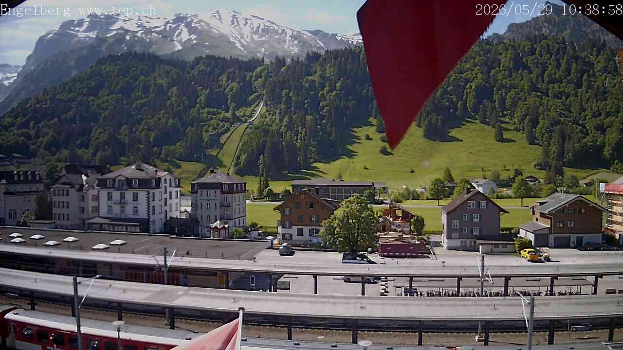 Archived image Webcam Engelberg: Train Station