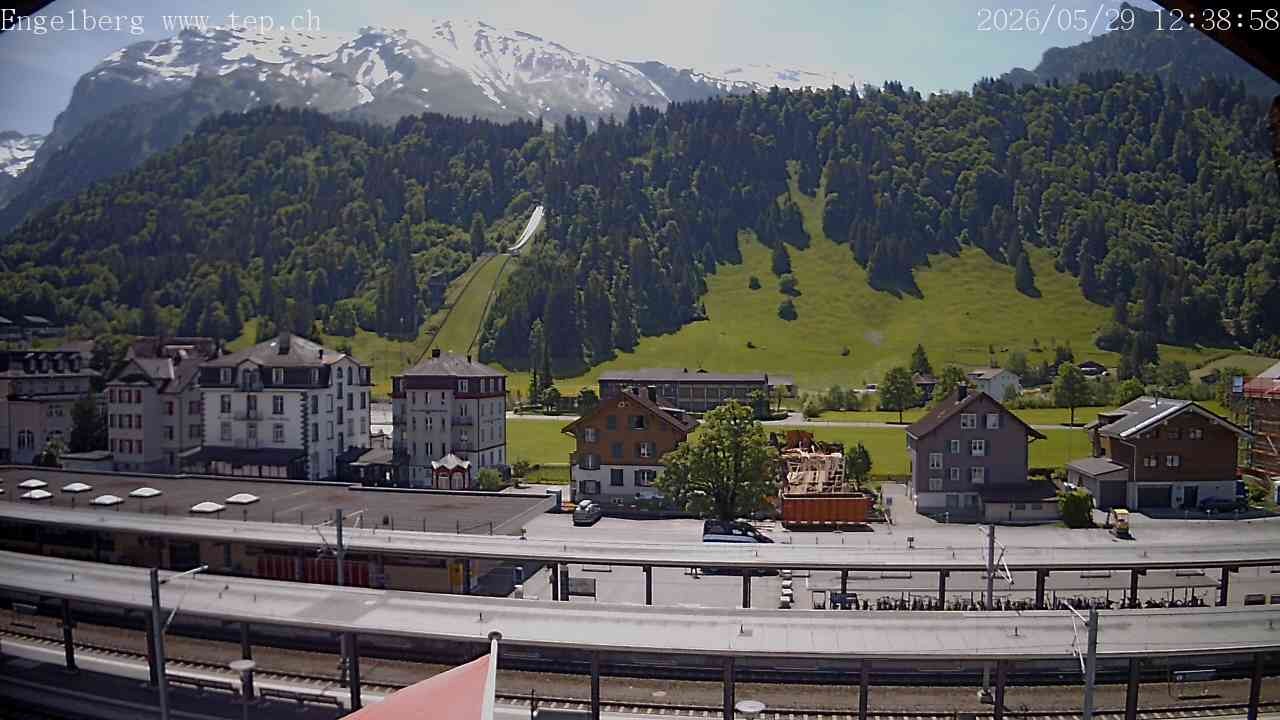 Archived image Webcam Engelberg: Train Station