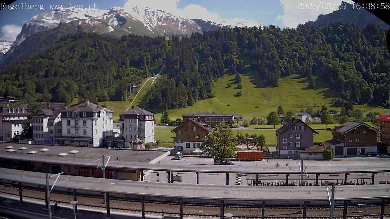 Archived image Webcam Engelberg: Train Station