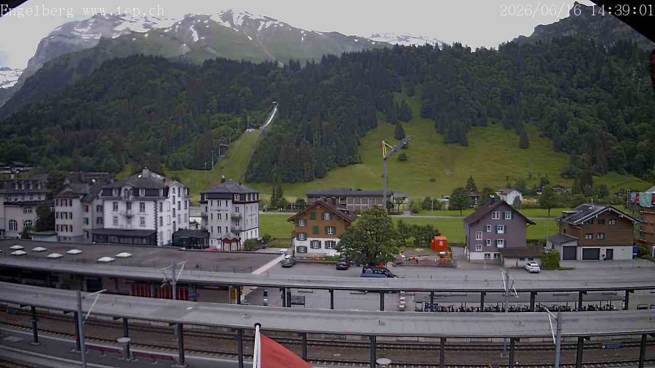 Archived image Webcam Engelberg: Train Station