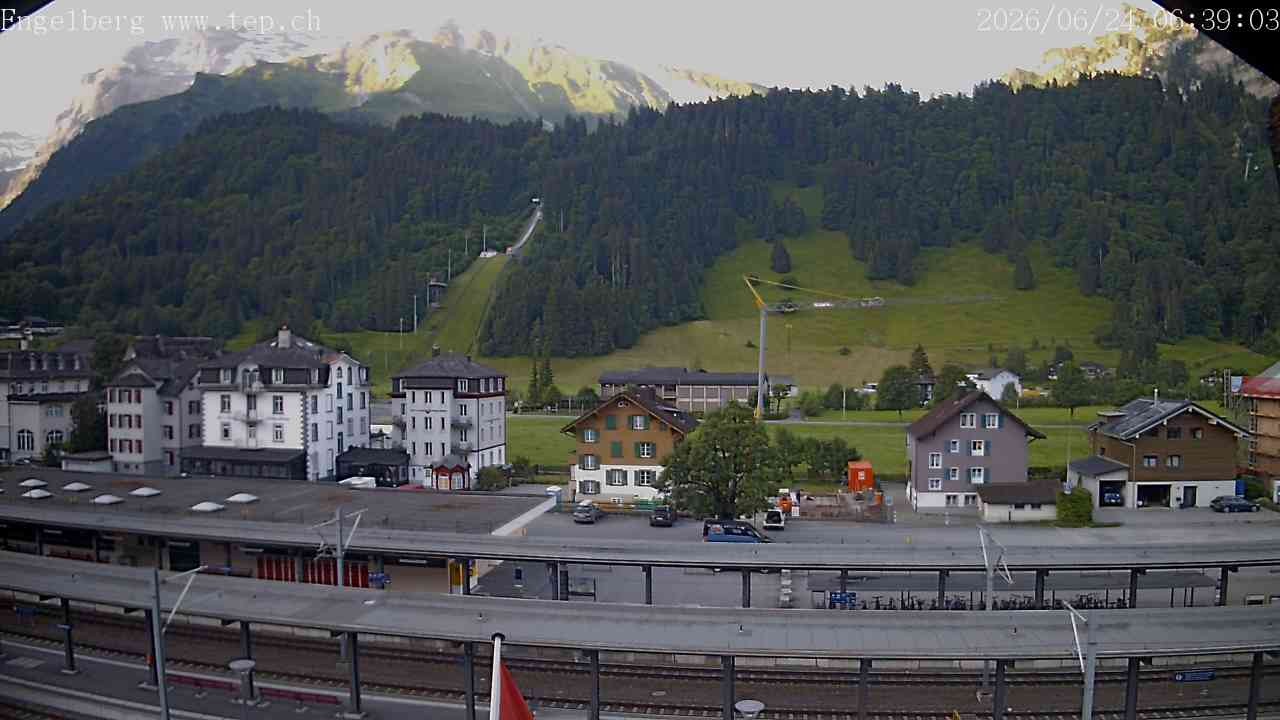 Archived image Webcam Engelberg: Train Station