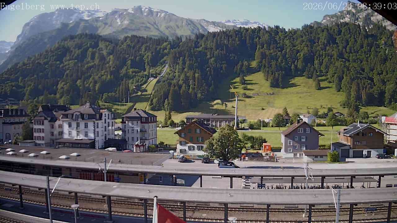 Archived image Webcam Engelberg: Train Station