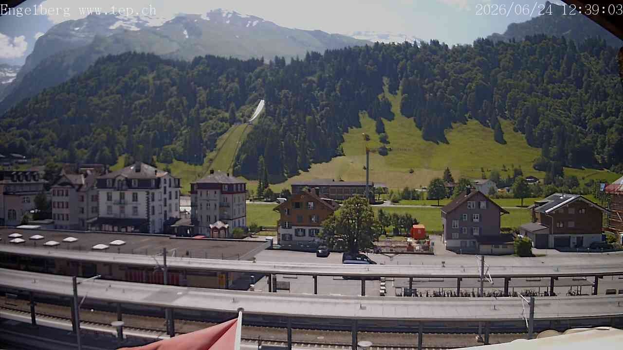 Archived image Webcam Engelberg: Train Station