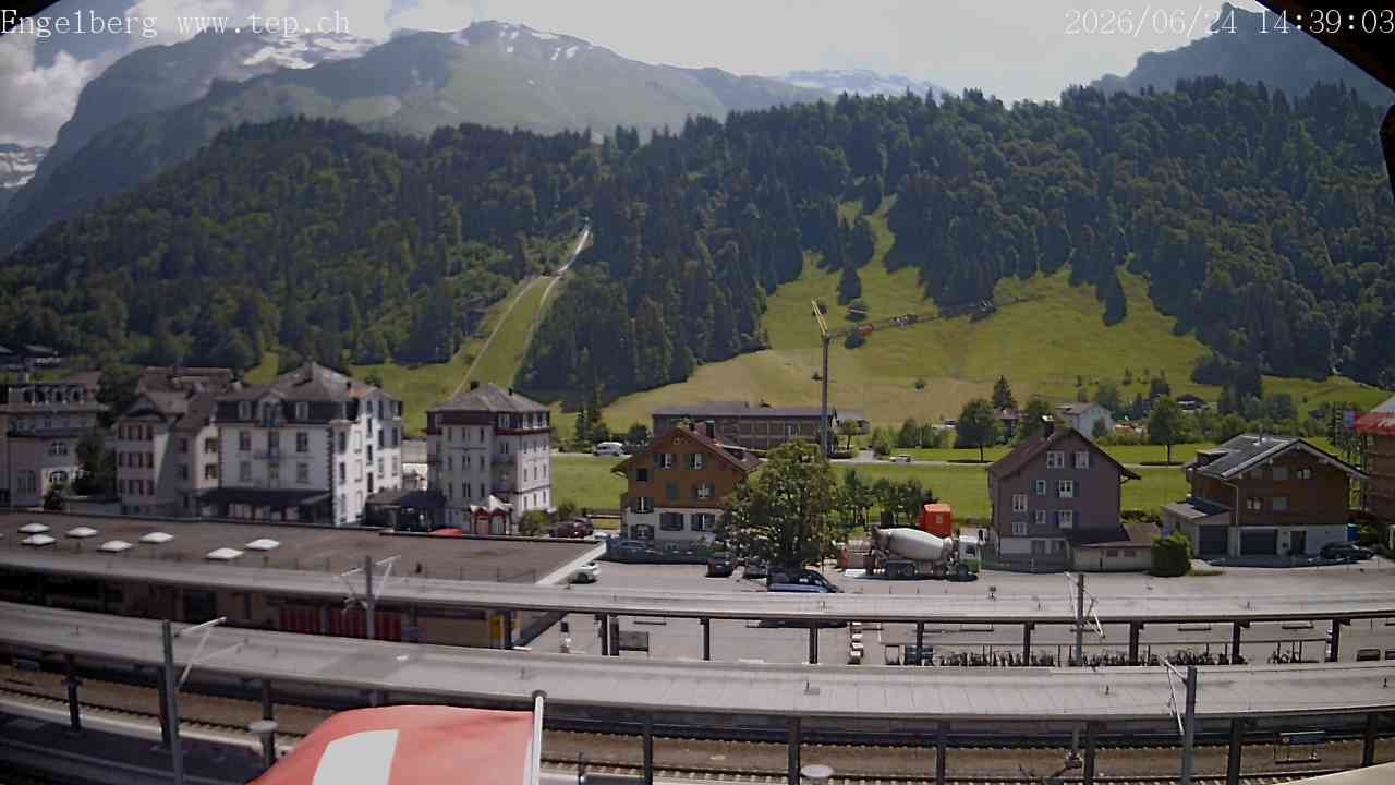 Archived image Webcam Engelberg: Train Station