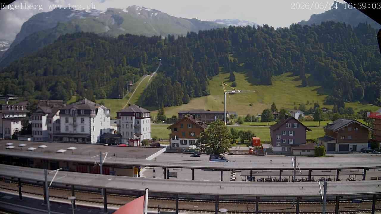 Archived image Webcam Engelberg: Train Station