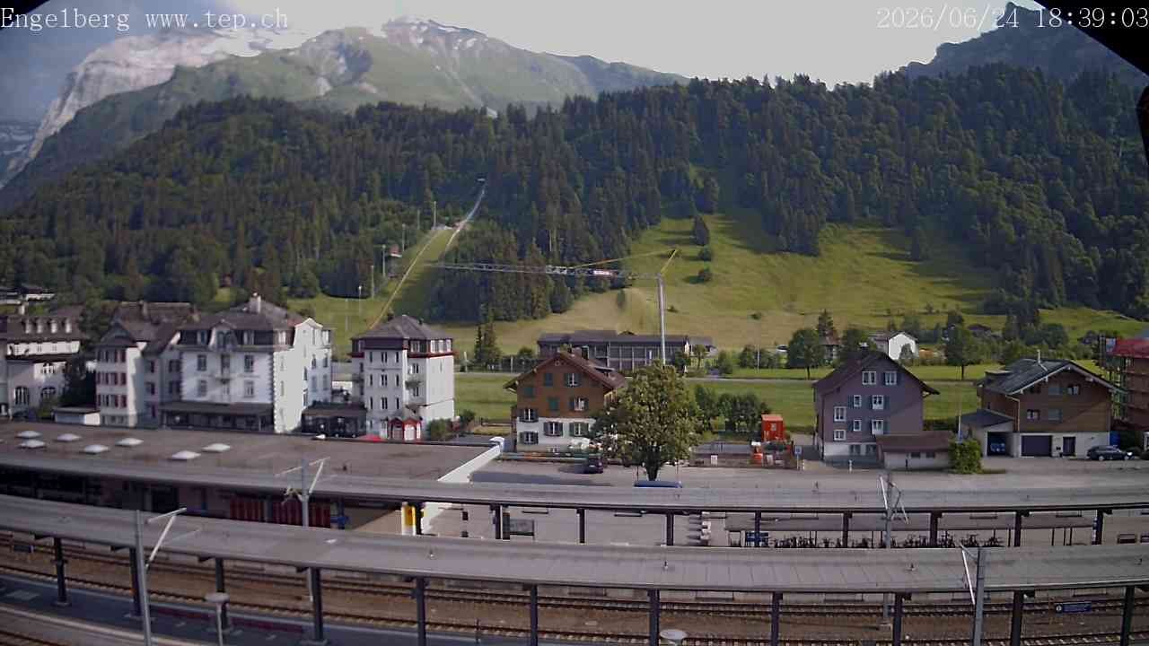 Archived image Webcam Engelberg: Train Station