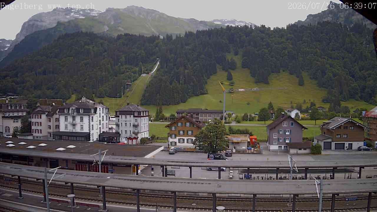 Archived image Webcam Engelberg: Train Station