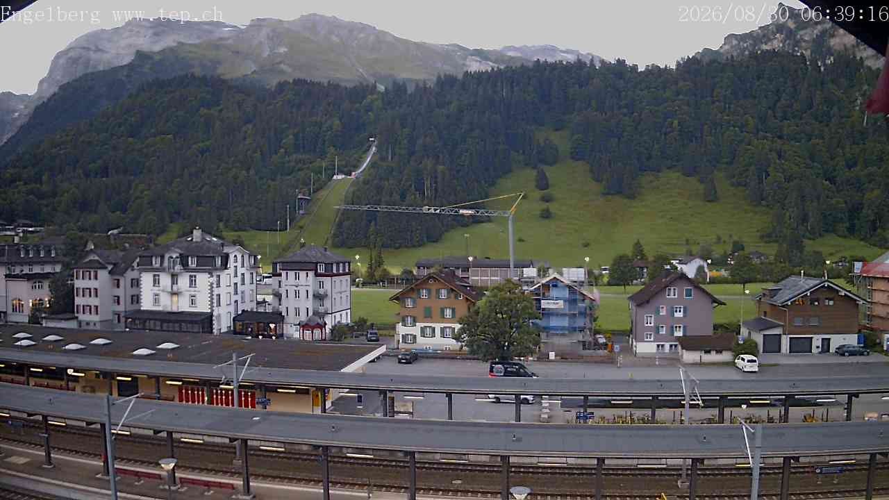 Archived image Webcam Engelberg: Train Station