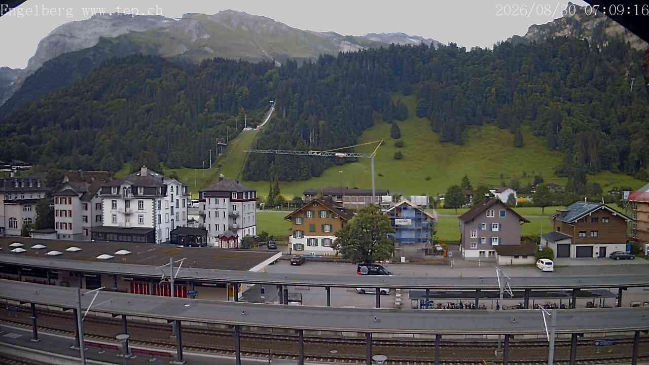 Archived image Webcam Engelberg: Train Station