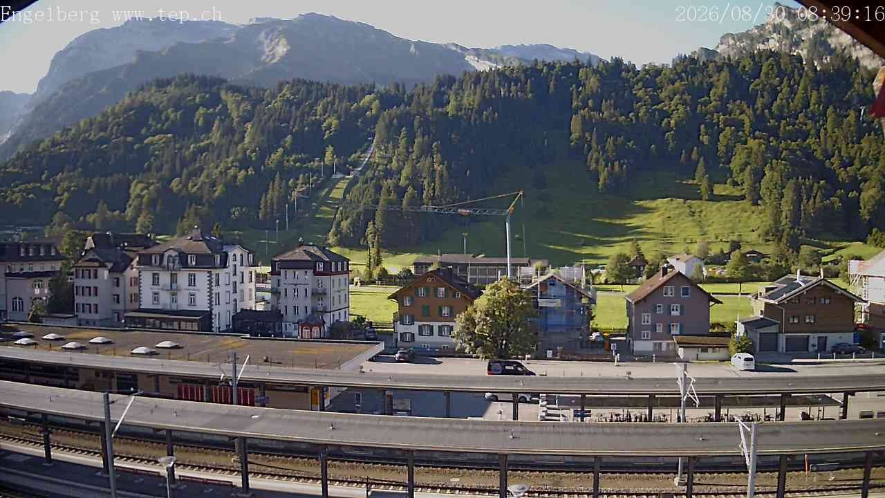Archived image Webcam Engelberg: Train Station