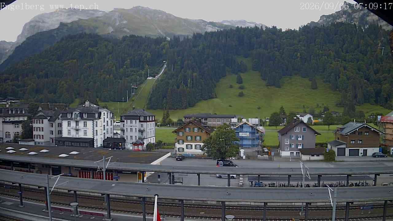 Archived image Webcam Engelberg: Train Station