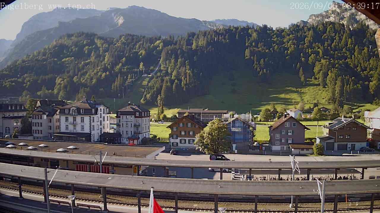 Archived image Webcam Engelberg: Train Station