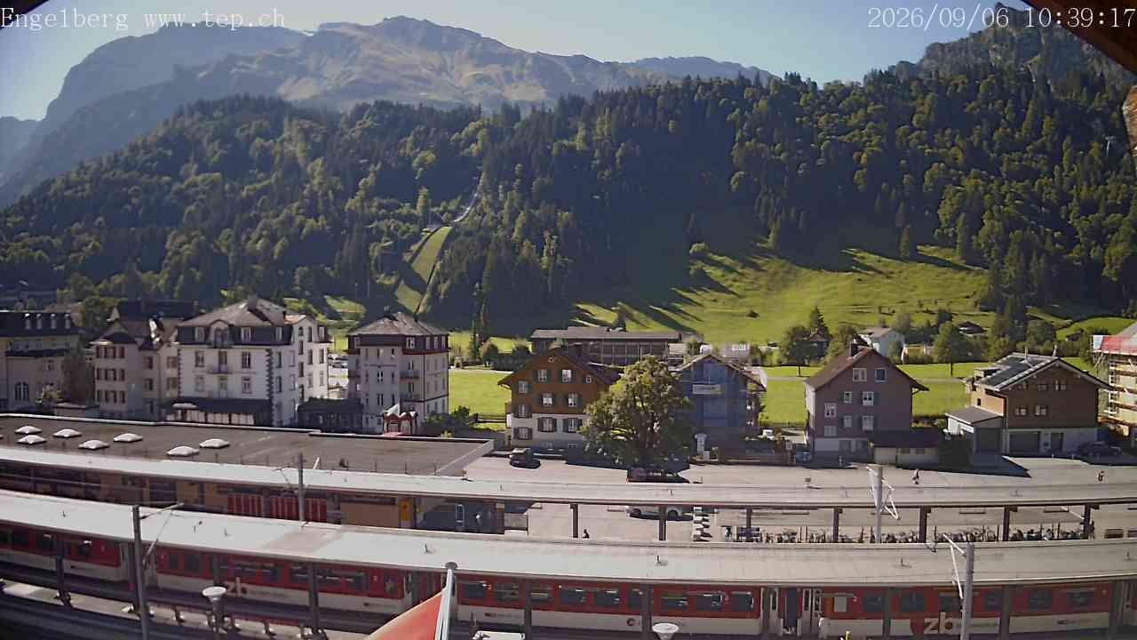 Archived image Webcam Engelberg: Train Station