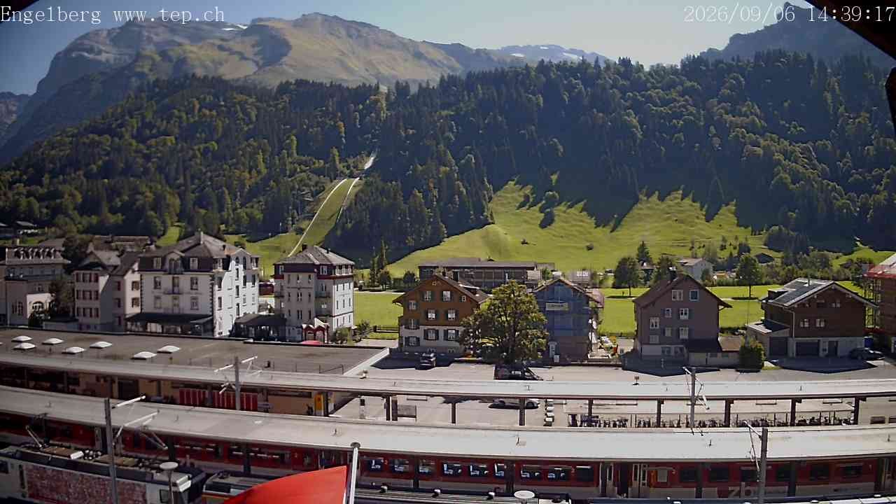 Archived image Webcam Engelberg: Train Station