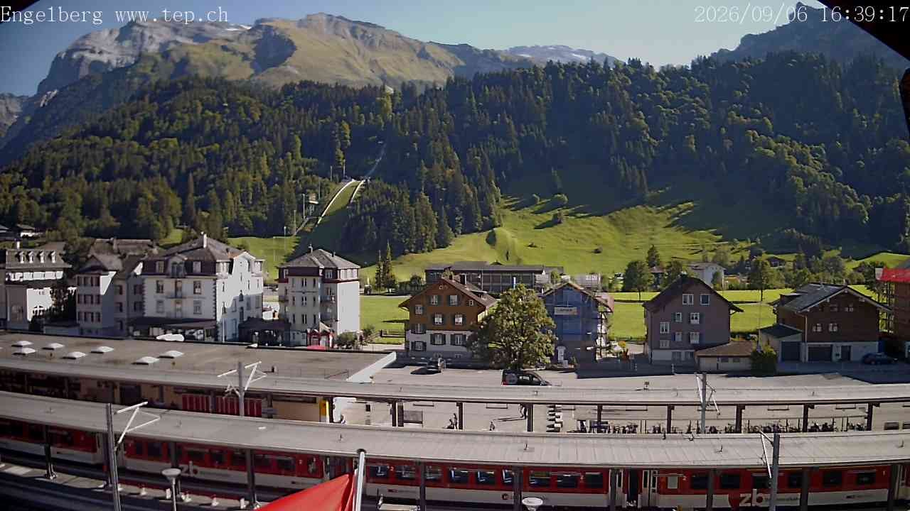 Archived image Webcam Engelberg: Train Station