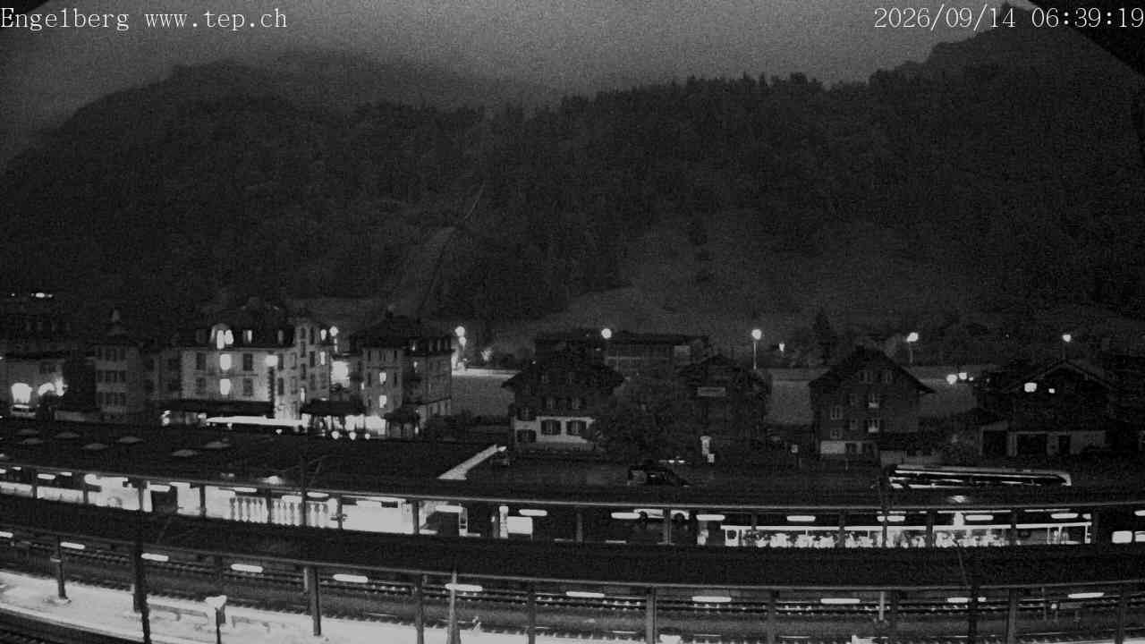 Archived image Webcam Engelberg: Train Station