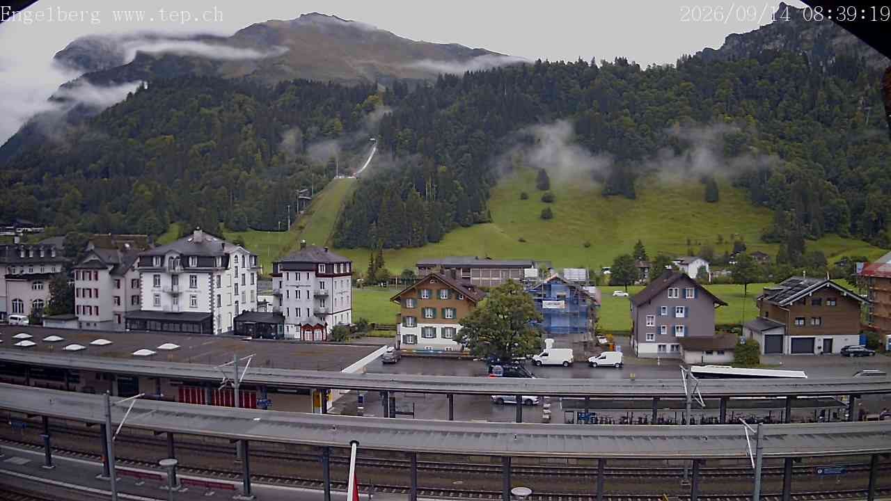 Archived image Webcam Engelberg: Train Station