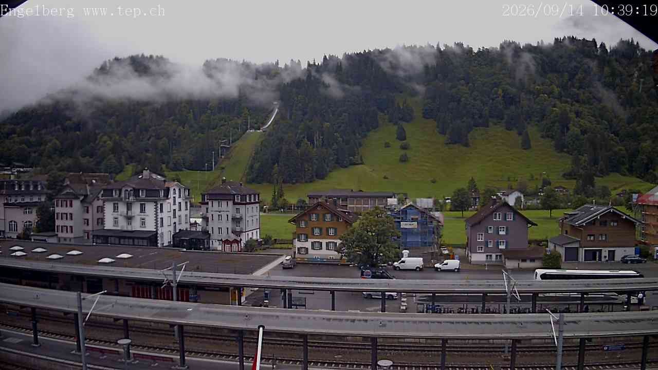 Archived image Webcam Engelberg: Train Station