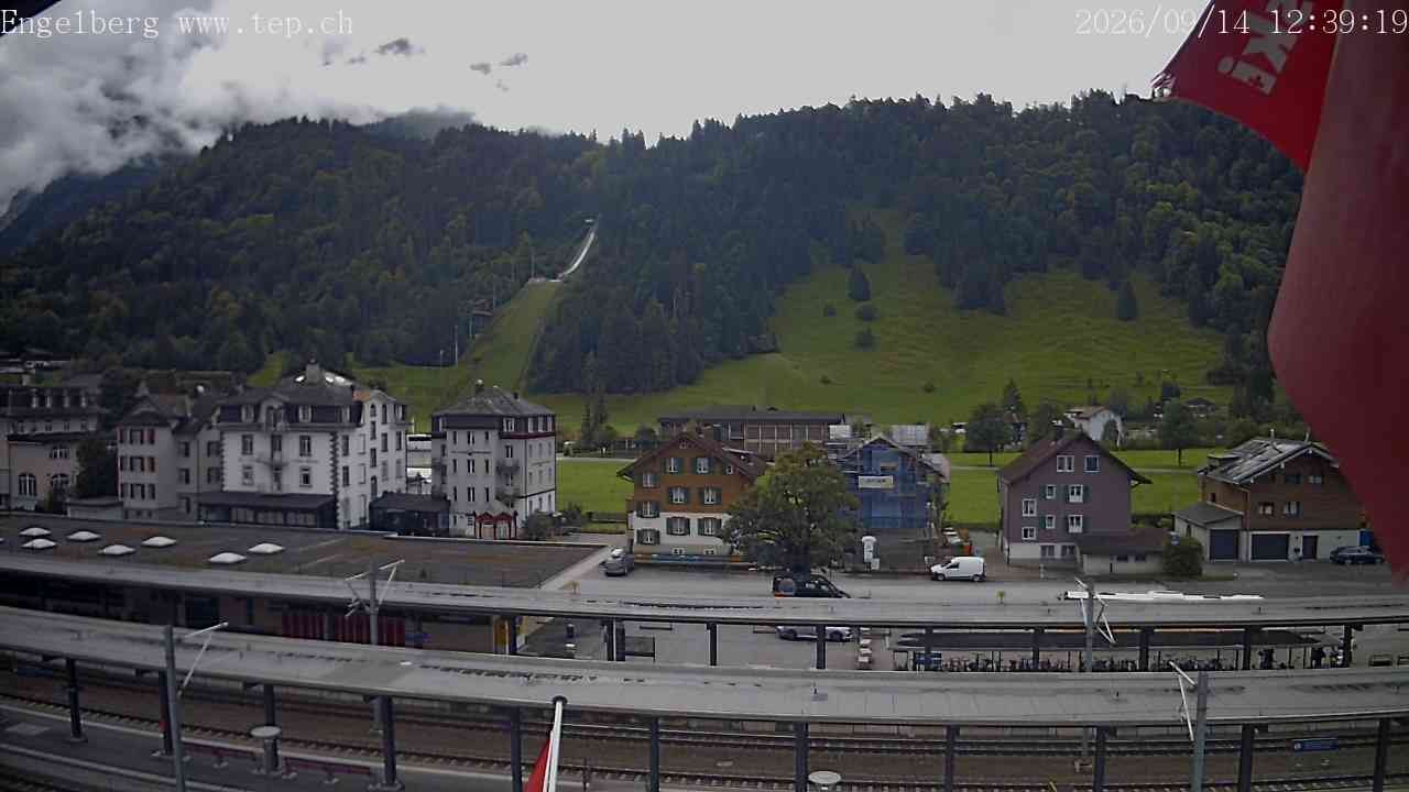 Archived image Webcam Engelberg: Train Station