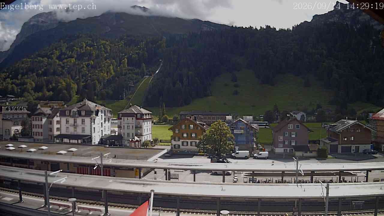 Archived image Webcam Engelberg: Train Station