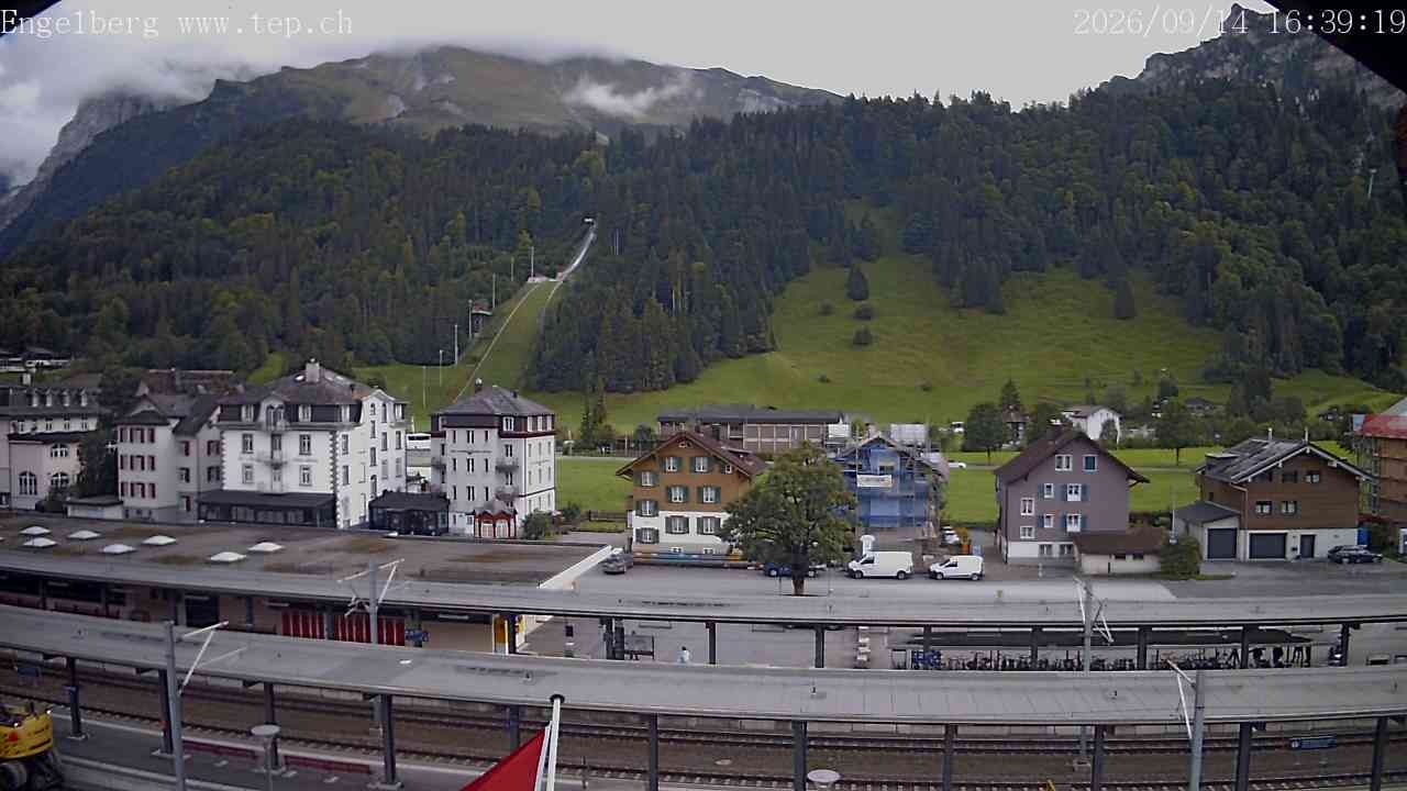 Archived image Webcam Engelberg: Train Station