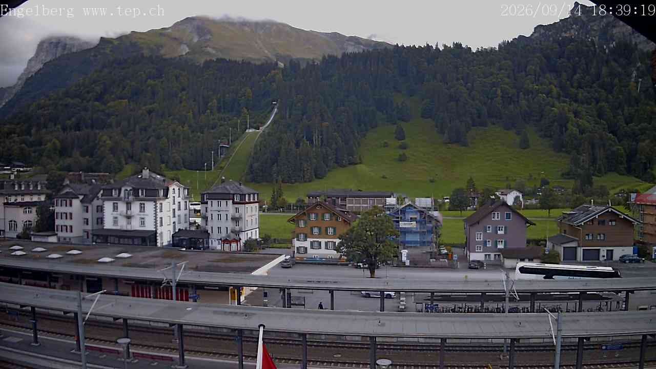 Archived image Webcam Engelberg: Train Station