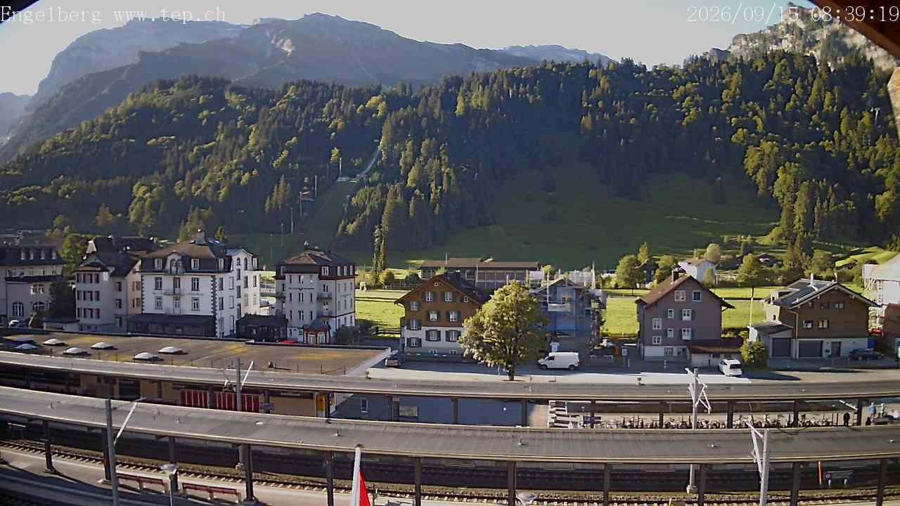 Archived image Webcam Engelberg: Train Station
