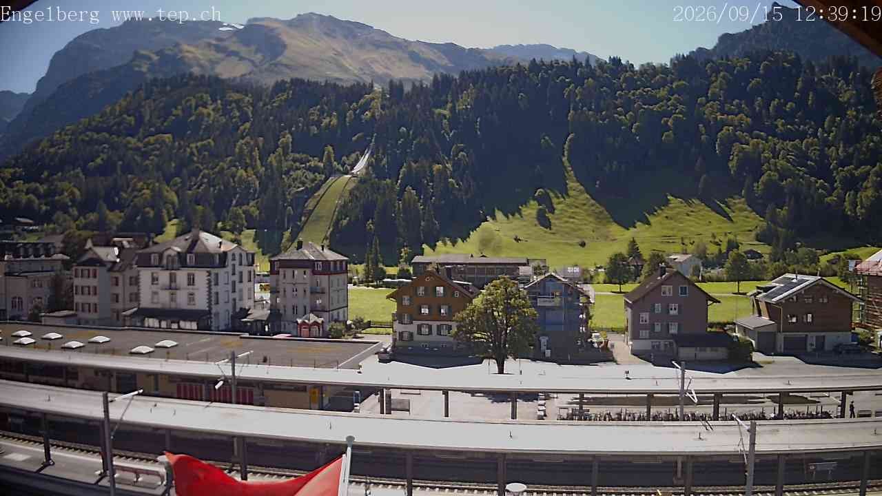 Archived image Webcam Engelberg: Train Station