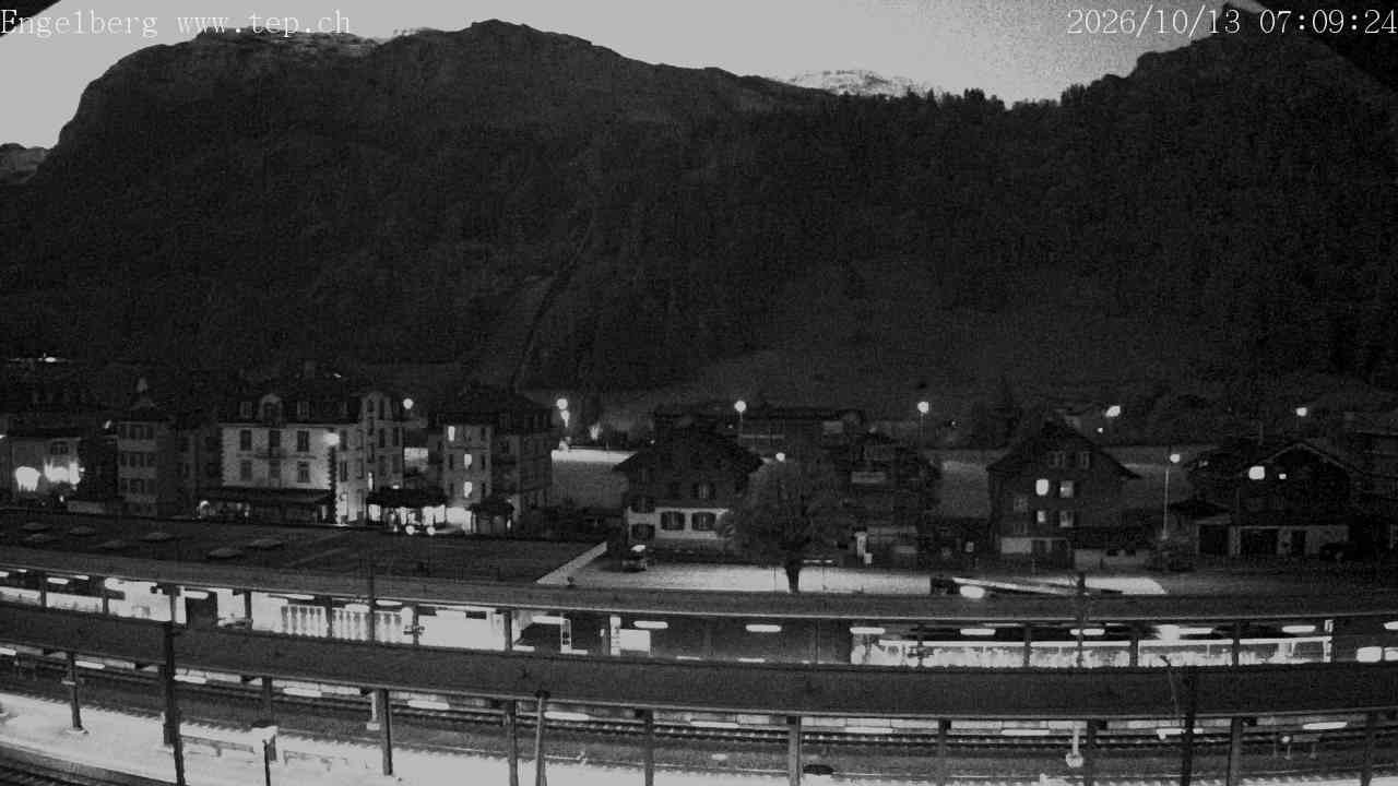 Archived image Webcam Engelberg: Train Station