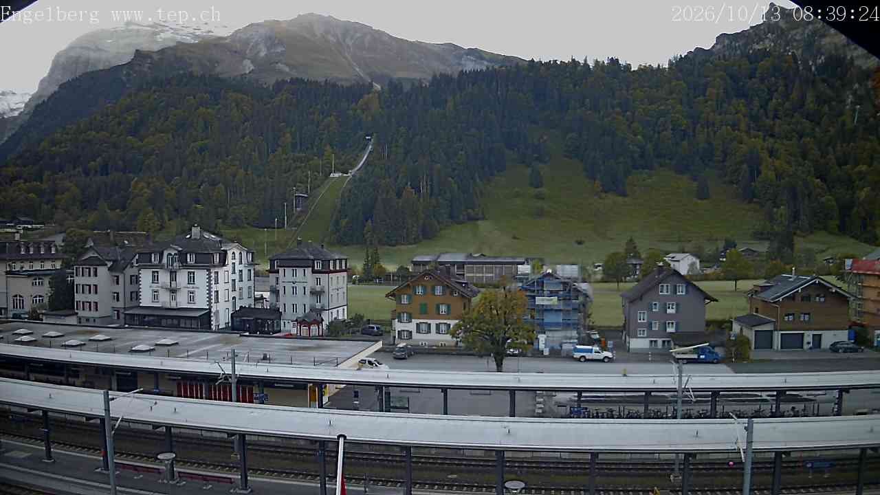 Archived image Webcam Engelberg: Train Station
