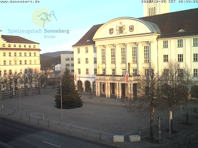 Archiv Foto Webcam Bahnhofplatz Sonneberg - Neues Rathaus