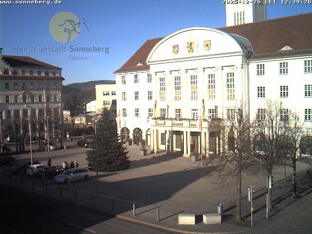 Archiv Foto Webcam Bahnhofplatz Sonneberg - Neues Rathaus