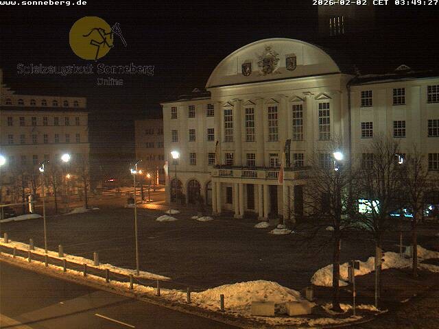 Archiv Foto Webcam Bahnhofplatz Sonneberg - Neues Rathaus