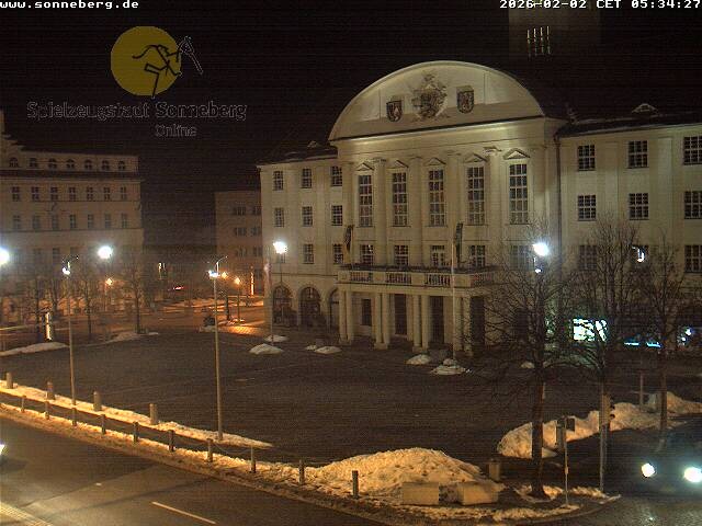 Archiv Foto Webcam Bahnhofplatz Sonneberg - Neues Rathaus