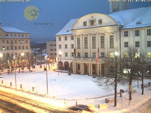 Archiv Foto Webcam Bahnhofplatz Sonneberg - Neues Rathaus