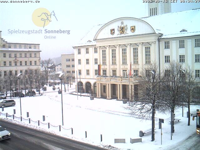 Archiv Foto Webcam Bahnhofplatz Sonneberg - Neues Rathaus