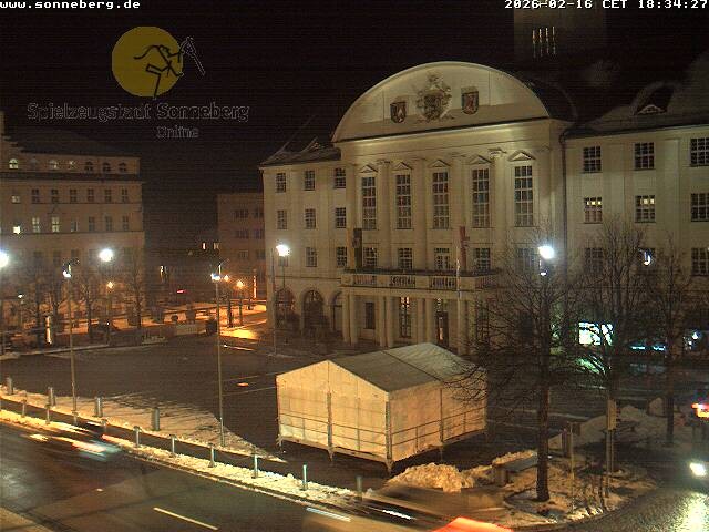 Archiv Foto Webcam Bahnhofplatz Sonneberg - Neues Rathaus