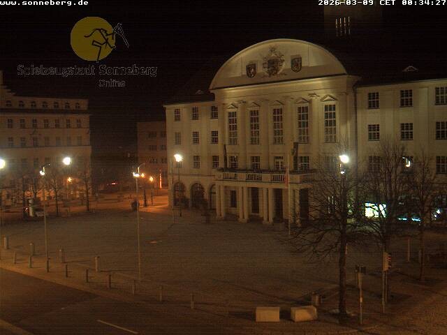 Archiv Foto Webcam Bahnhofplatz Sonneberg - Neues Rathaus