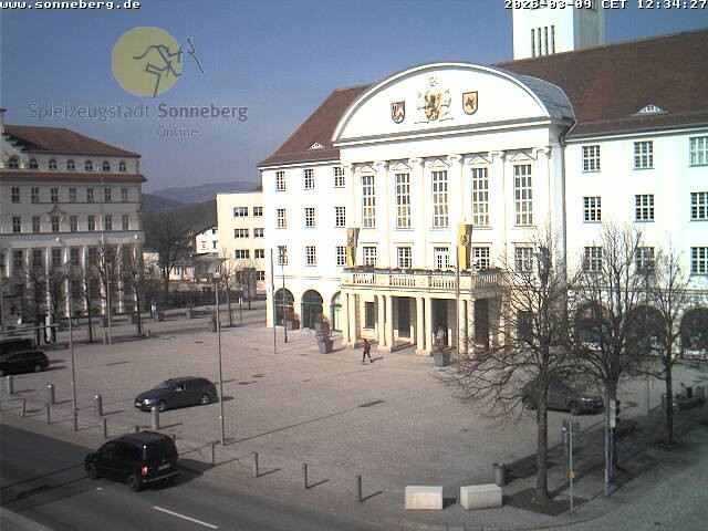 Archiv Foto Webcam Bahnhofplatz Sonneberg - Neues Rathaus