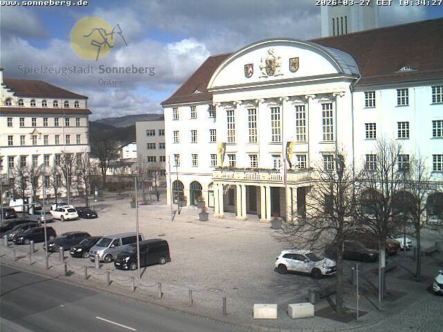 Archiv Foto Webcam Bahnhofplatz Sonneberg - Neues Rathaus