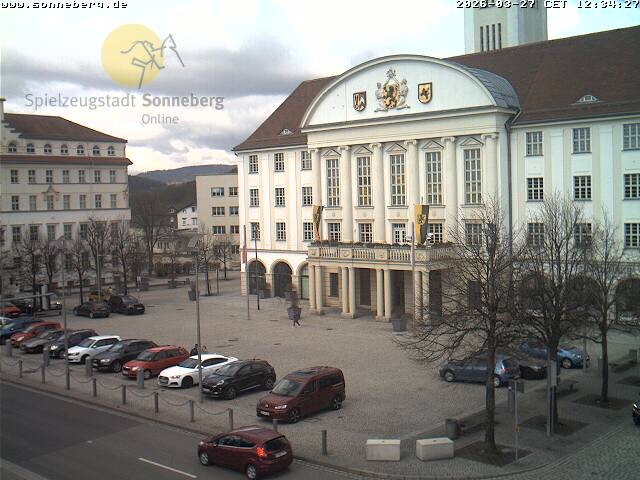 Archiv Foto Webcam Bahnhofplatz Sonneberg - Neues Rathaus