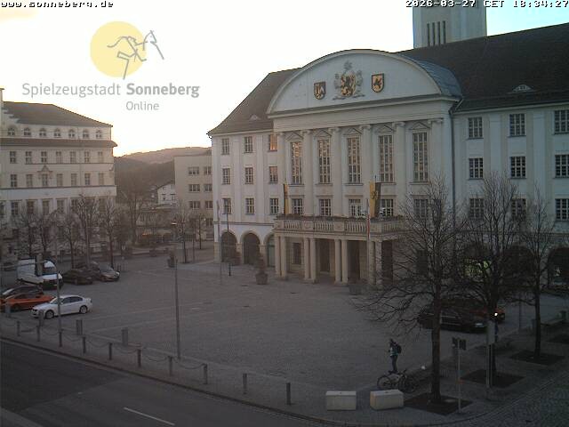 Archiv Foto Webcam Bahnhofplatz Sonneberg - Neues Rathaus